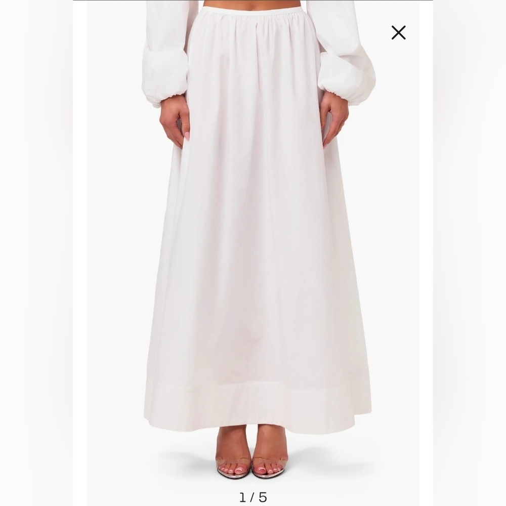 Naked Wardrobe White Maxi Skirt NWT
